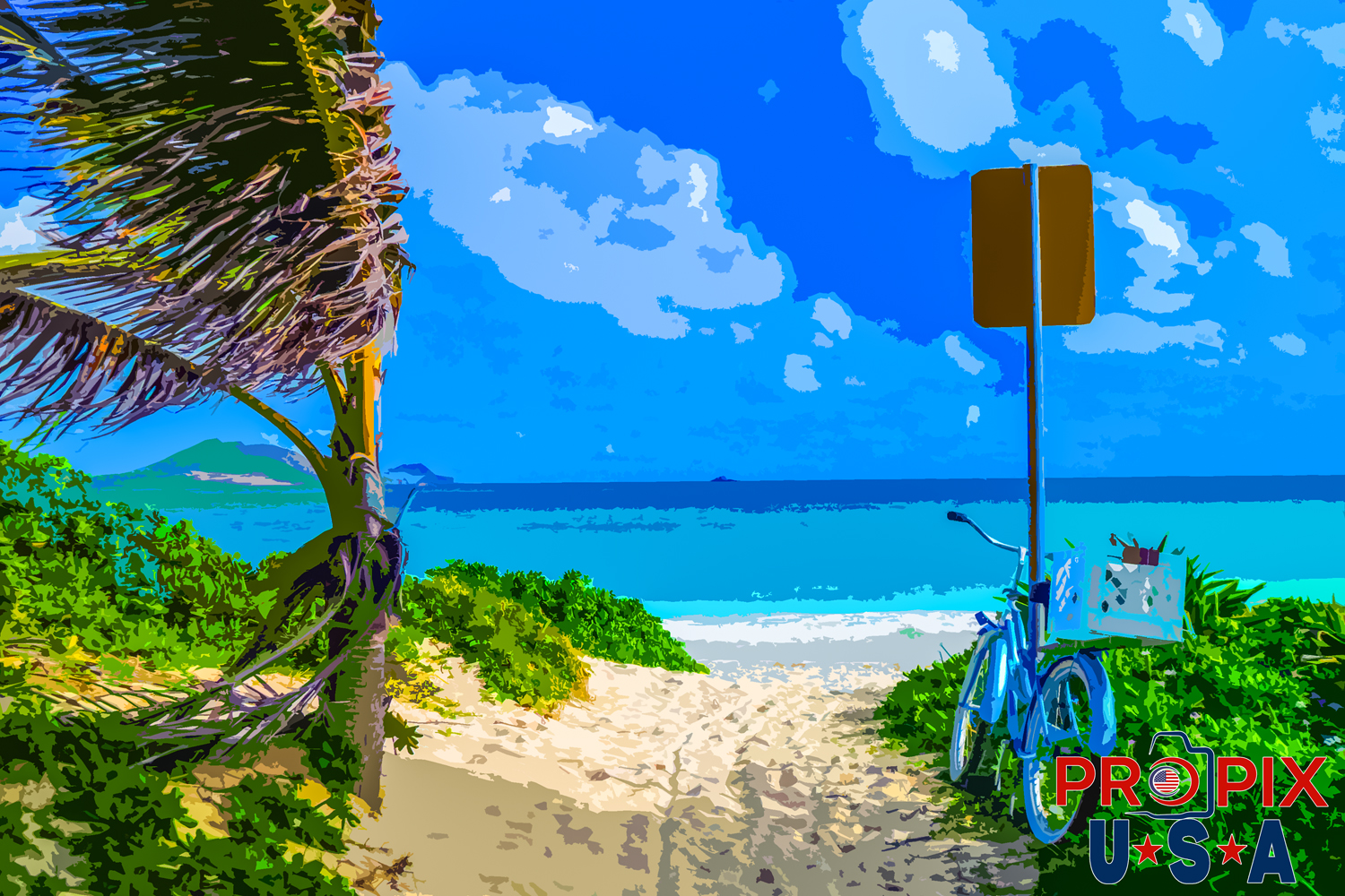 Hawaiian Office Parking Kailua Beach Oahu art